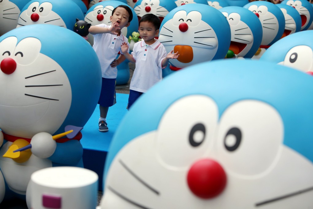 Doraemon models displayed in 2012 outside Harbour City in Tsim Sha Tsui. Photo: SCMP