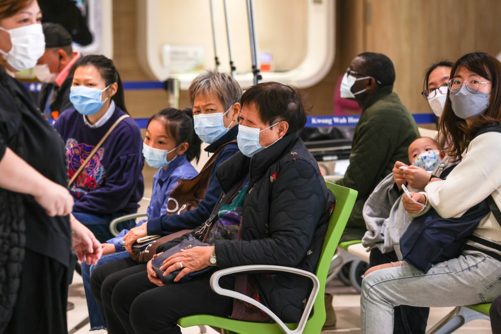 Patients at an emergency department. The city has recorded at least 405 related deaths in the flu season so far, which included four children. Yik Yeung-man