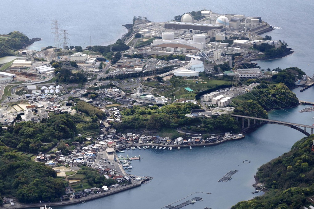Kyushu Electric Power Co.’s Genkai nuclear plant (back right) pictured last month in the town of Genkai, southwestern Japan’s Saga prefecture. Photo: Kyodo