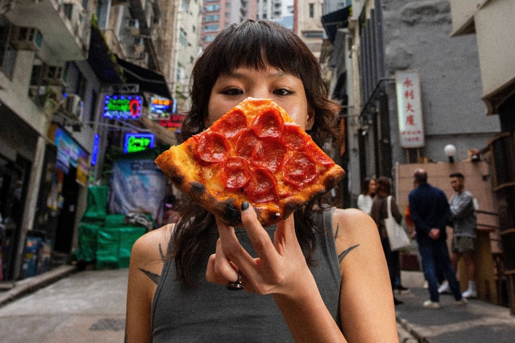 A slice of pie from Sonny’s Pizza, newly opened in SoHo, Hong Kong, which sells takeaway-only New York-style pizza made with a special dough. Photo: Sonny’s Pizza