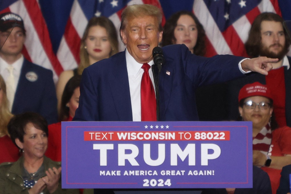 Donald Trump speaks during a campaign rally in Green Bay, Wisconsin. The former US president says Chinese migrants are in US to build an ‘army.’ Photo: TNS