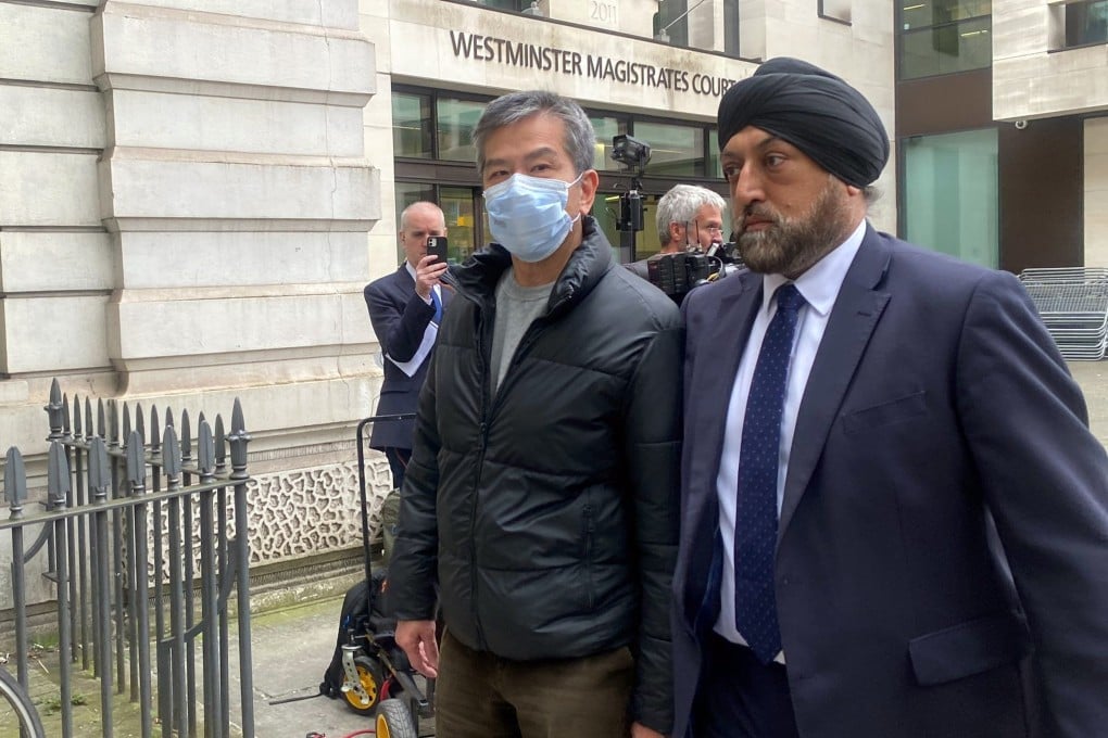 Bill Yuen (left) appeared at Westminster Magistrates’ Court on Monday. Photo: Jack Tsang