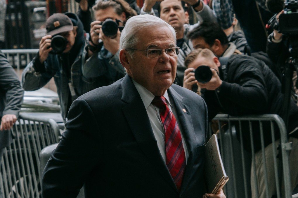 Senator Bob Menendez on Monday. Photo: EPA-EFE