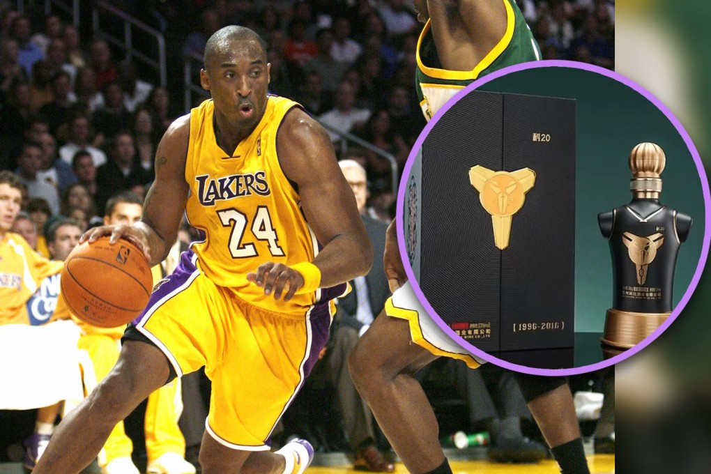 A wine company in China is facing an angry backlash from mainland fans of the late US basketball star Kobe Bryant after it made an alcoholic drink and named it after the NBA legend without authorisation. Photo: SCMP composite/Reuters/Douyin