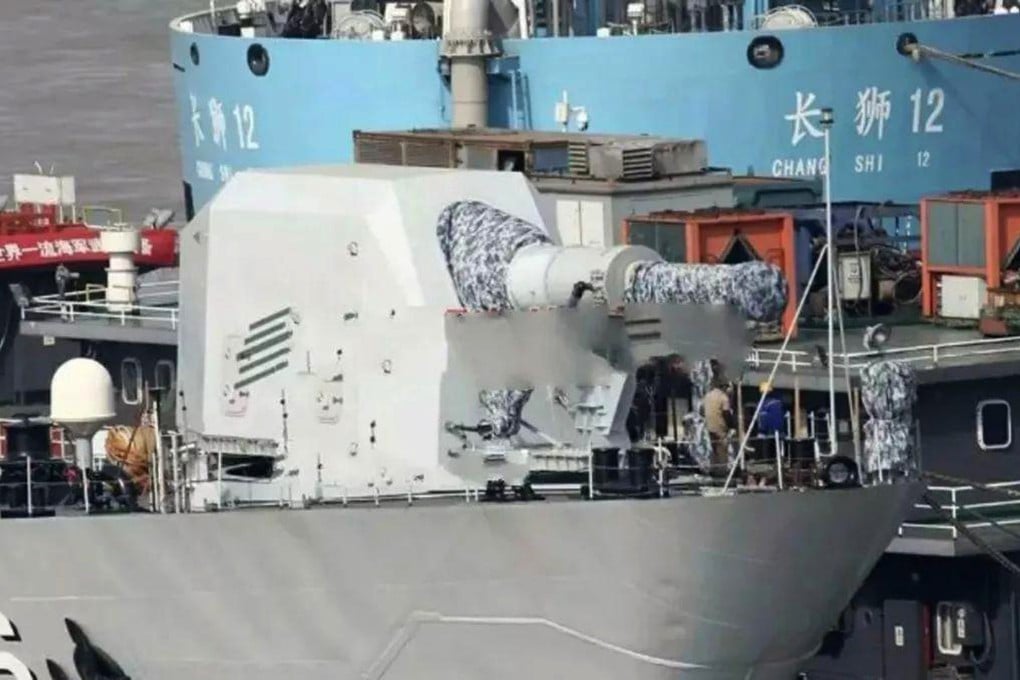 The Type 072 destroyer (pictured) was spotted in 2018, carrying what military experts believed to be the PLA Navy’s first electromagnetic rail gun. Photo: Handout