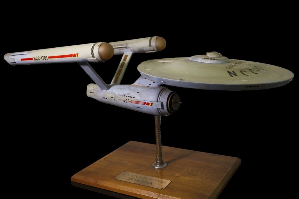 The first model of the USS Enterprise, which an auction house has returned to the son of Star Trek creator Gene Roddenberry, decades after it went missing. Worth US$800,000, it was among items bought in a storage locker sale – and its finders are now suing the auctioneers. Photo: Heritage Auctions via AP