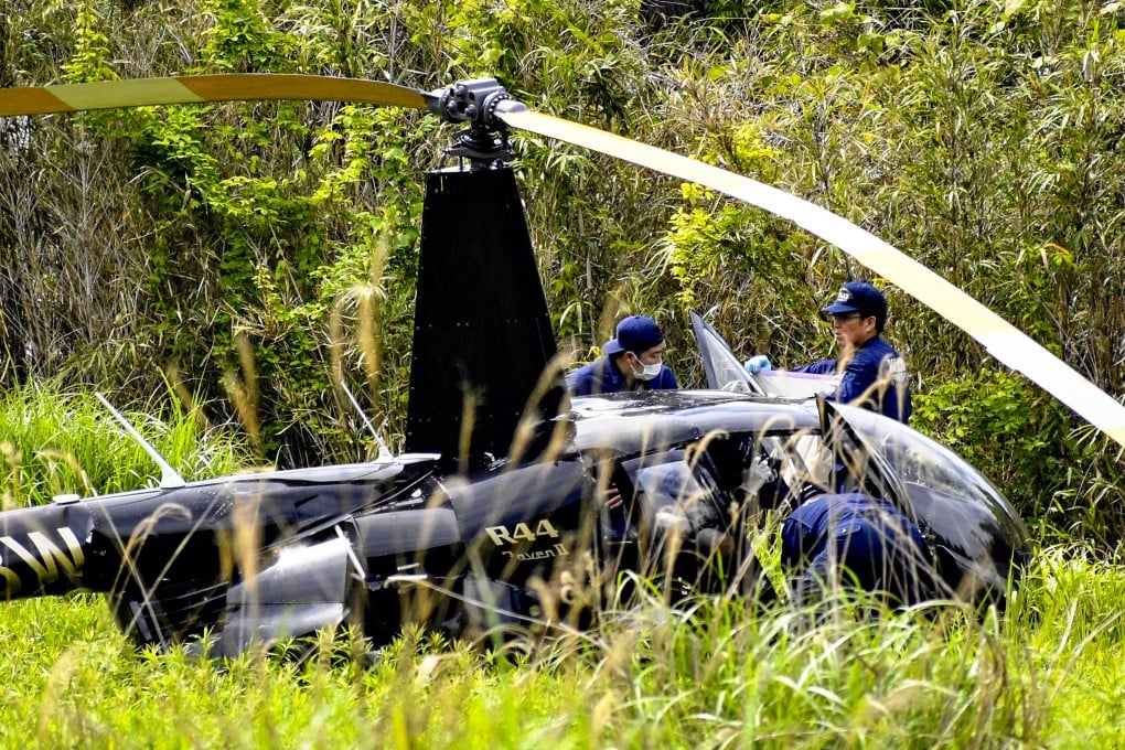 The two Hongkongers suffered hip and rib fractures, while their pilot broke his spine in the accident. Photo: AFP