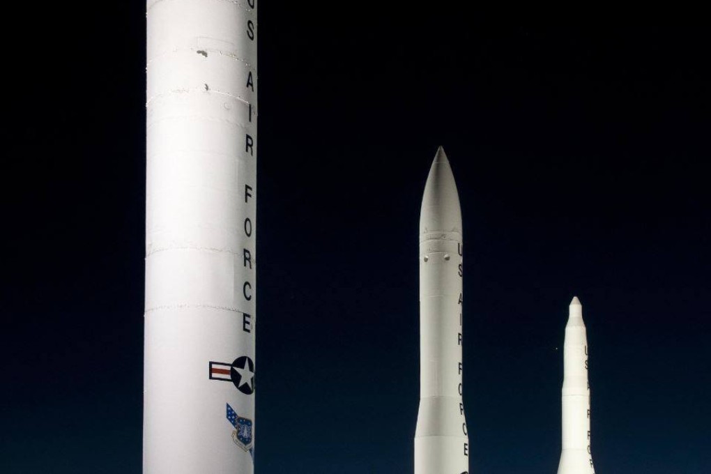A display of missiles at Francis E. Warren Air Force Base in Wyoming. Photo: US Air Force