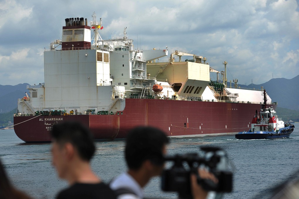An LNG carrier from Qatar approaches its destination in Guangdong province, southern China. Photo: Reuters