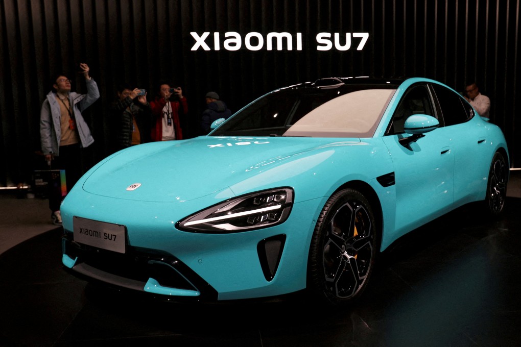 Sales of Xiaomi’s SU7 electric car were brisk in April. Photo: Reuters