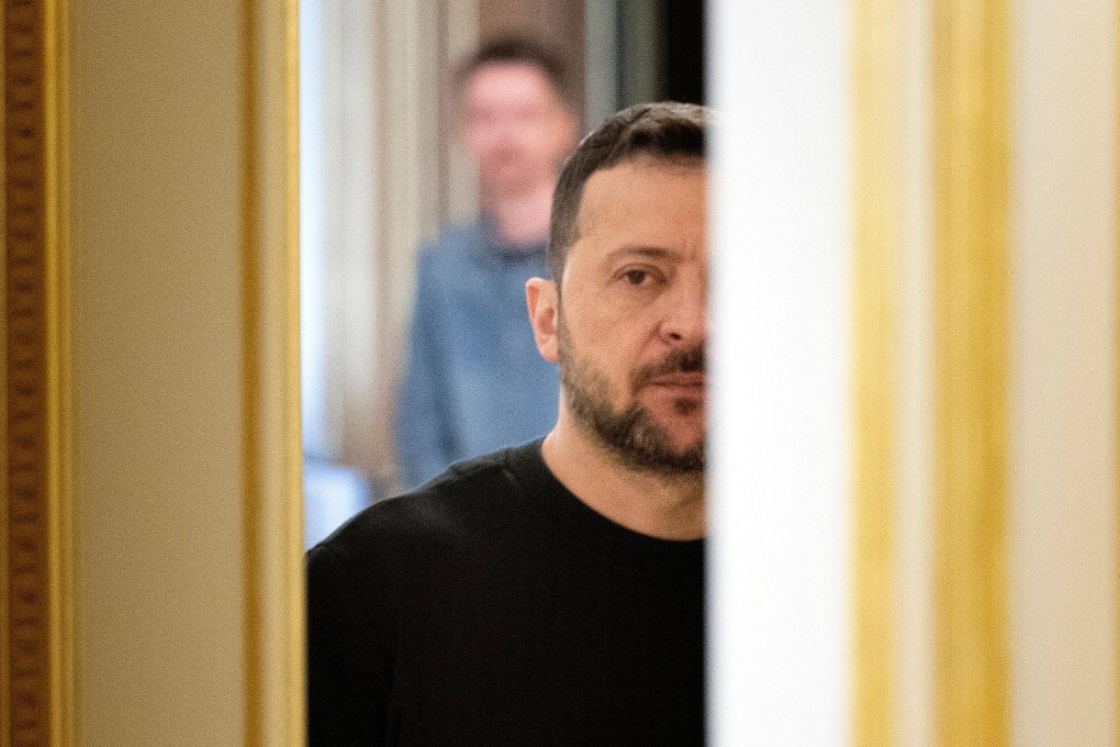 Ukraine’s President Volodymyr Zelensky arrives for a meeting with US Secretary of State Antony Blinken in Kyiv on Tuesday. Photo: AFP
