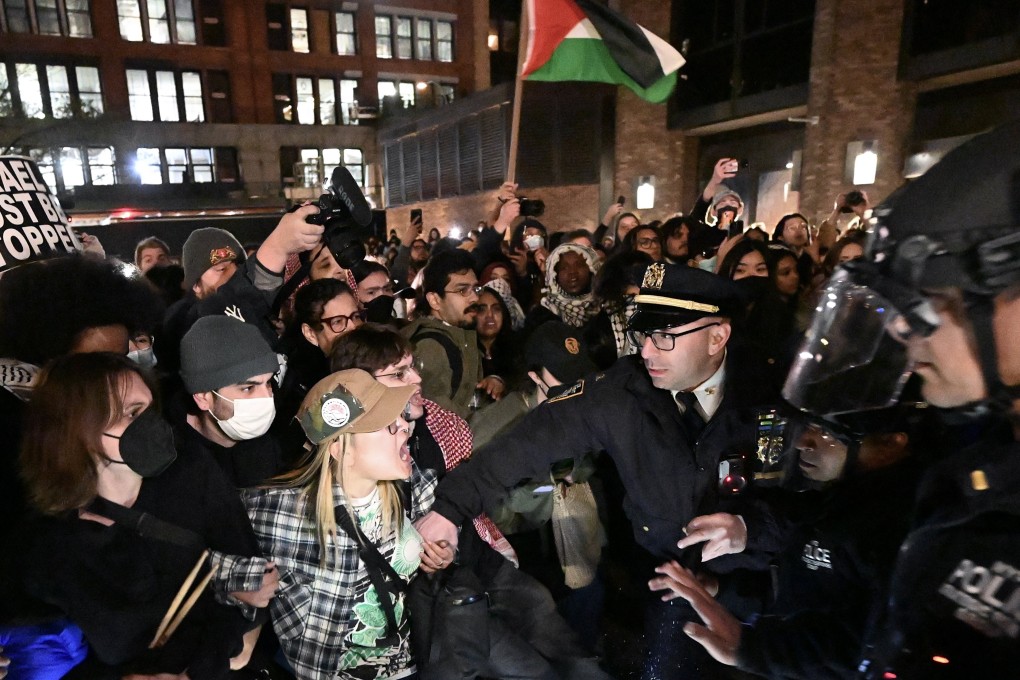 Police arrest more than 100 students who were demonstrating against Israel’s attacks on Gaza at New York University on April 22. Universities are increasingly characterised by a refusal to consider divergent viewpoints on major issues. Photo: Anadolu via Getty Images