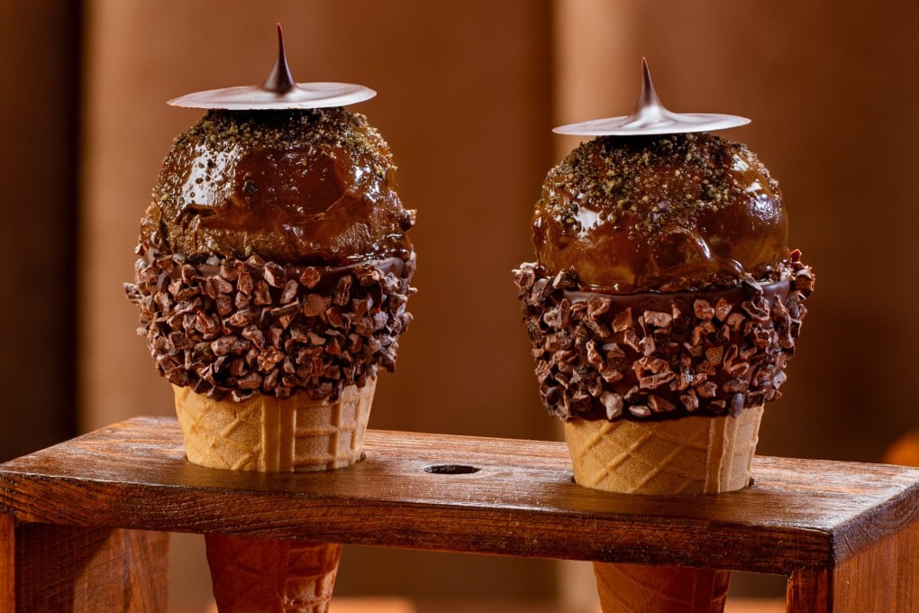 Dark chocolate and olive oil ice cream at Burma Burma, a Burmese restaurant and tea room brand in India. Photo: Assad Dadan