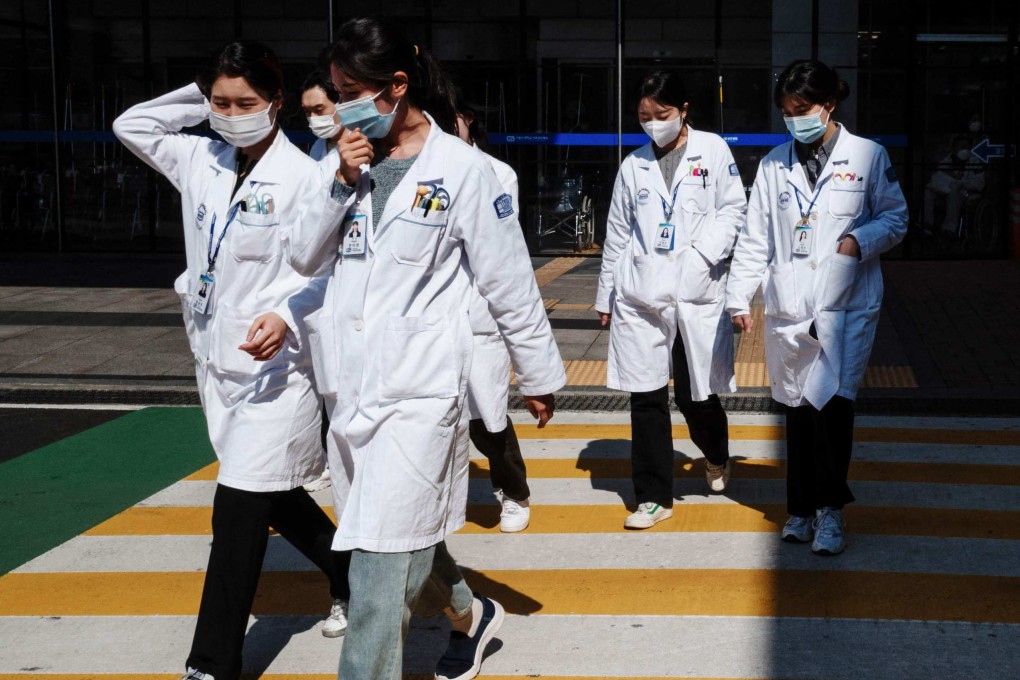 A Seoul court on May 16 rejected a request by doctors and medical students to stop a government plan to increase medical school quotas, as a months-long strike by junior medics drags on. Photo: AFP