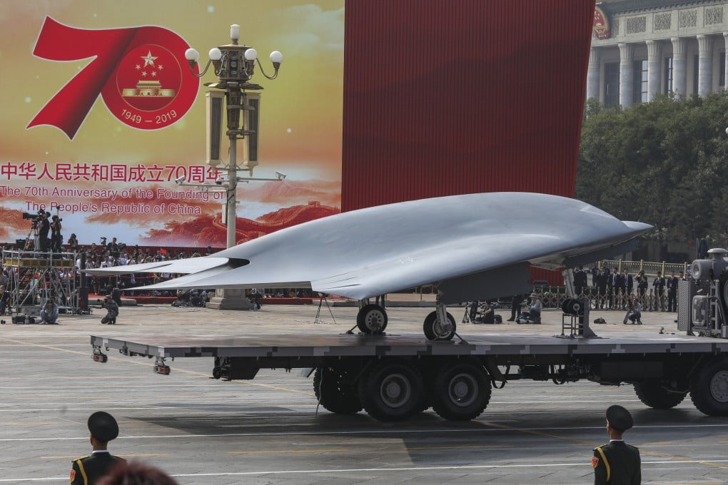 A military drone on display during a parade to mark the 70th anniversary of the People’s Republic of China, in Beijing on October 1, 2019. Photo: Simon Song