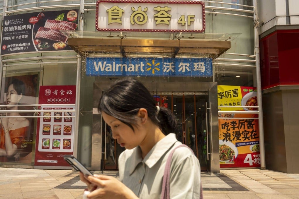 China’s retail sales rose by 2.3 per cent year on year last month, compared with the 3.1 per cent growth seen in March. Photo: Bloomberg