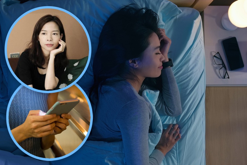 A woman in China is offering solace for sleepless mainland people by selling them “good night” messages on their phones. Photo: SCMP composite/Shutterstock/The Paper