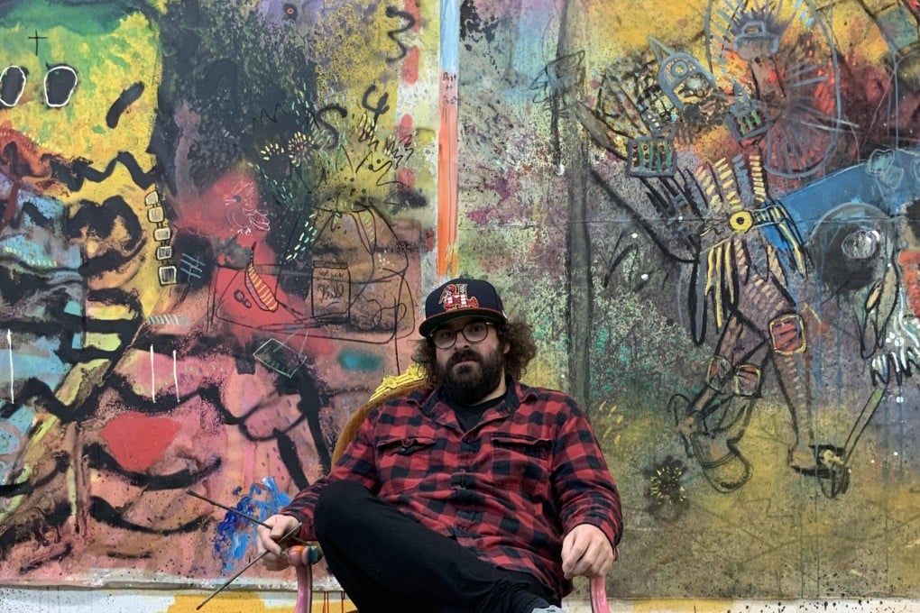 A contrast to most people’s perfect social media posts, US artist Paul Hunter Speagle’s art depicts his sometimes chaotic family life. His work can be seen in the exhibition The Speagle’s, at JPS Gallery in Hong Kong until June 1, 2024. Photo: JPS Gallery