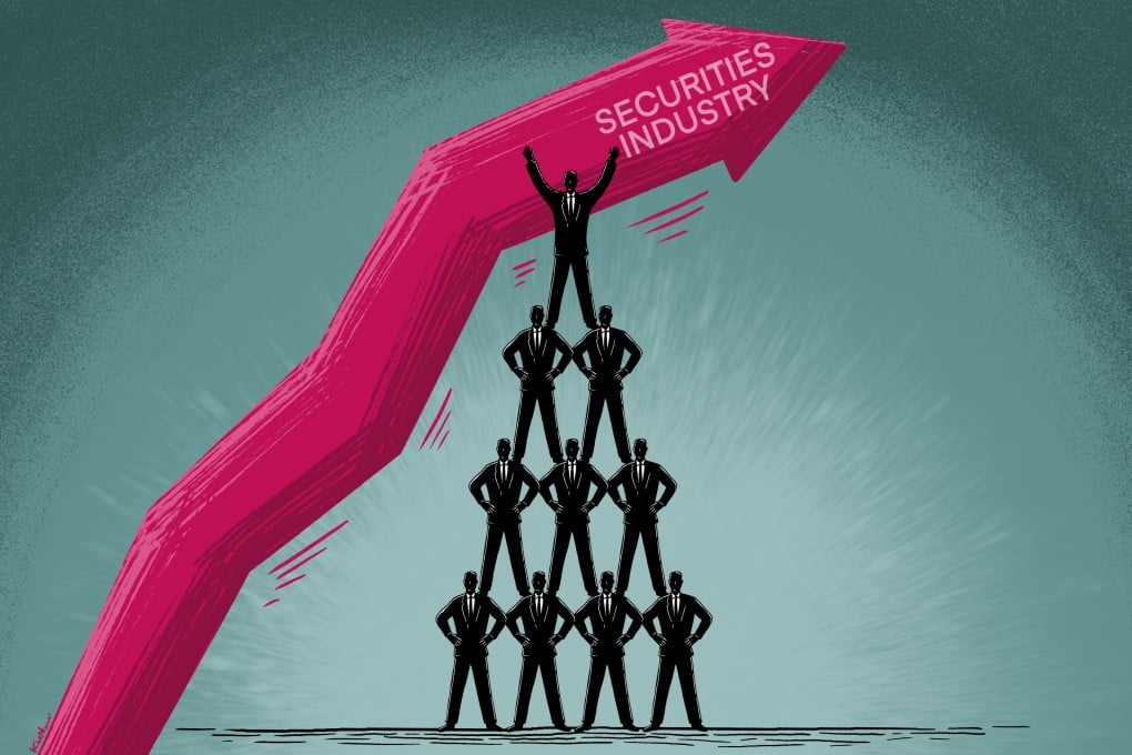 A wave of mergers and acquisitions is about to transform China’s brokerage industry as Beijing presses ahead with its ambition to become a financial powerhouse by 2050. Illustration: Lau Ka-kuen