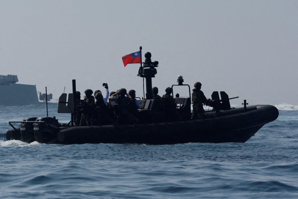 The Taiwanese navy takes part in a drill near a military base in Kaohsiung, Taiwan on January 31. Photo: Reuters