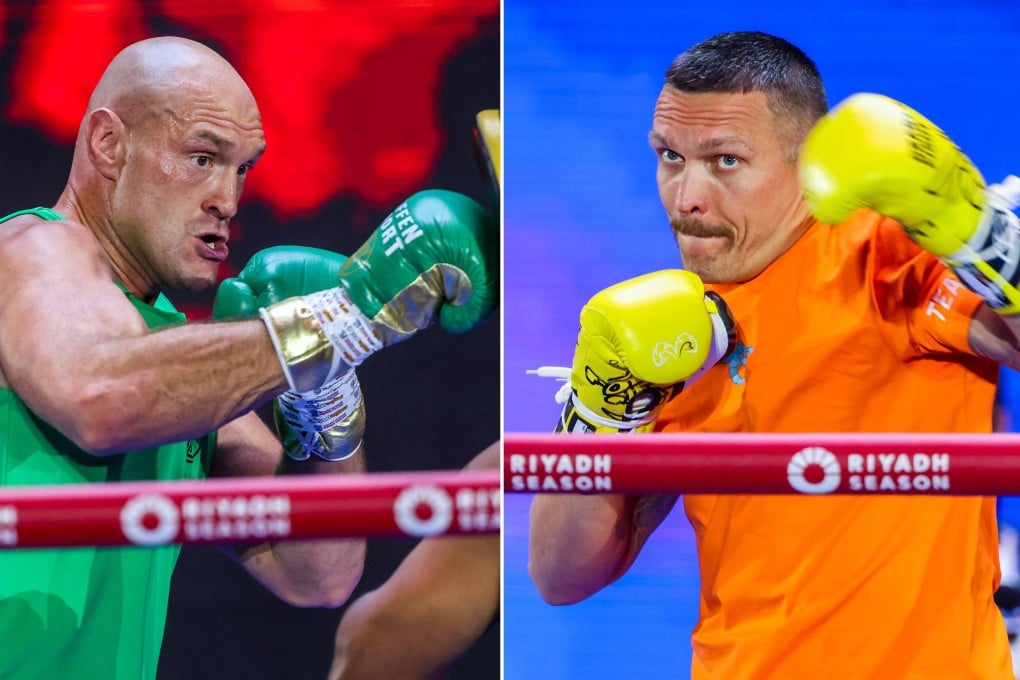 Tyson Fury and Oleksandr Usyk face off to become the first undisputed heavyweight world champion in 25 years. Photo: AFP