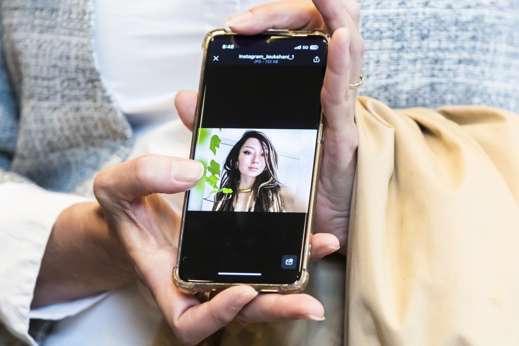 Ricarda Louk shows a photo of her daughter Shani Louk, who was killed in the October 7 attack. Photo: TNS