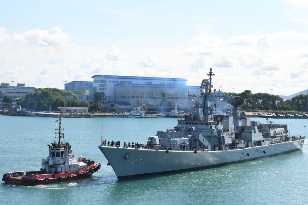 Guided-missile destroyer INS Delhi of the Indian Navy arrives in Singapore on May 6 to strengthen “friendship and cooperation”. Photo: X/Sajidaxyz