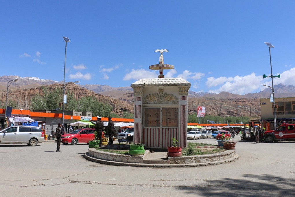 The entrance to a road leading to the ruins of a Buddha statue in Bamiyan, Afghanistan. Three Spanish tourists were killed in an attack in Bamiyan on Friday. Photo: EPA-EFE