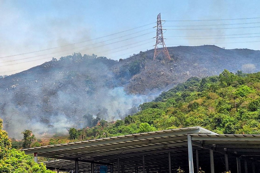 A hillfire was the cause of a CLP Power power dip in some areas of the New Territories and Kowloon earlier this year. Photo: CLP