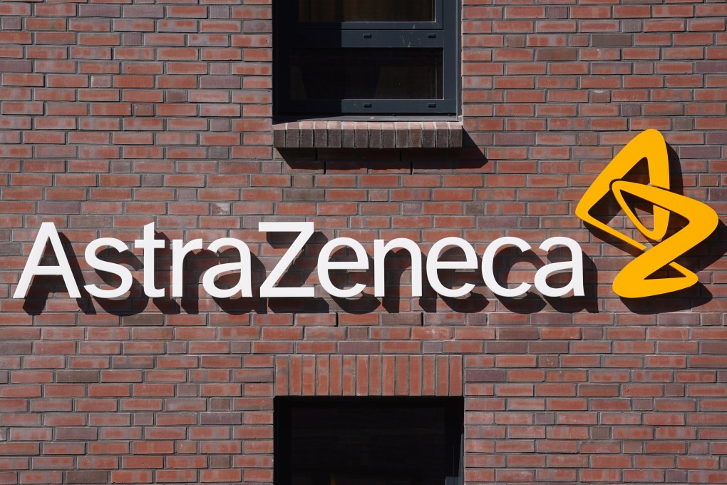 A view of the corporate logo of the pharmaceutical company Astrazeneca in Hamburg. The drugmaker is looking to build a plant in Singapore to produce its cancer-killing drug pills. Photo: dpa