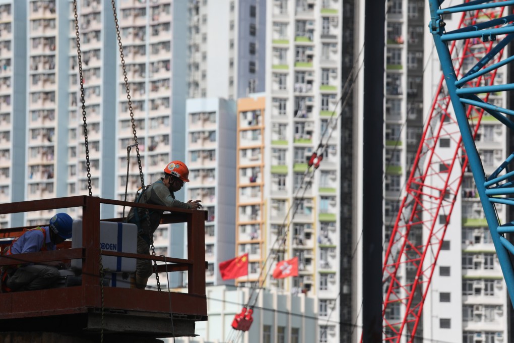Workers at a public housing construction site in Cheung Sha Wan. Hong Kong’s construction industry has been plagued by rising accidents in recent years. Photo: Xiaomei Chen