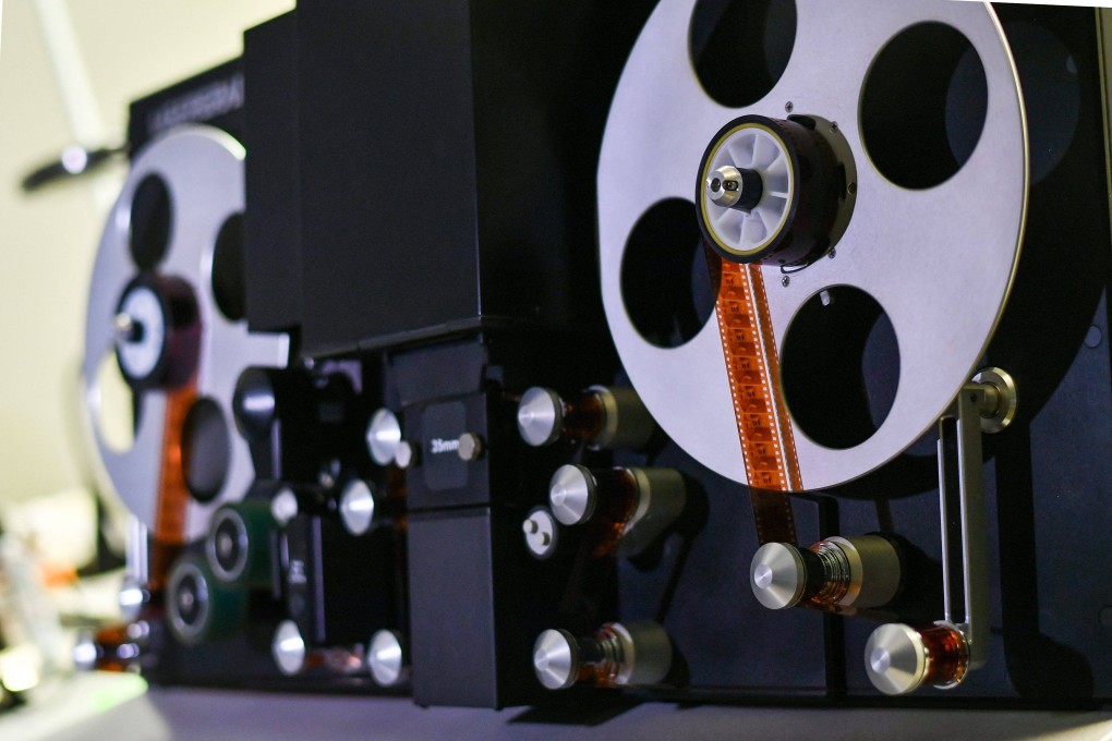 Film in the process of being digitised at Pro-Tek Vaults, a film-preservation specialist near Los Angeles. Preserving acetate film, used to shoot Hollywood productions from the 1950s onwards, is key to ensuring the survival of its extensive back catalogue. Photo: AFP