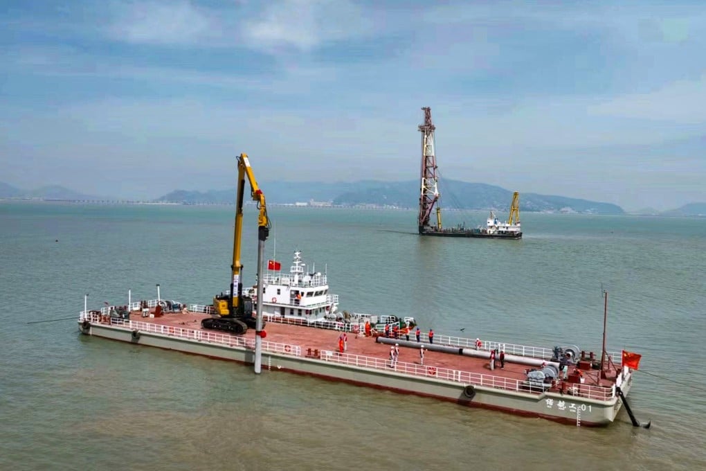 China National Nuclear Power has started building a 2GW solar farm on mud flats next to its nuclear power station in Tianwan, in eastern Jiangsu province. Photo: Handout