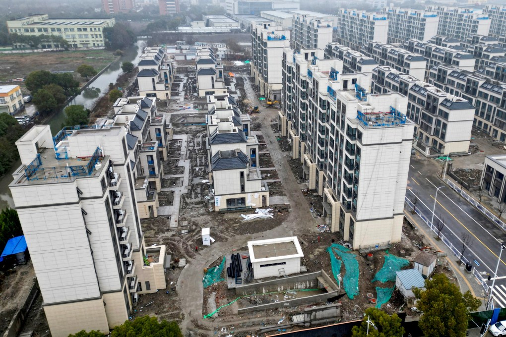 A drone view of an under-construction residential development in Shanghai in February 2024. Photo: Reuters