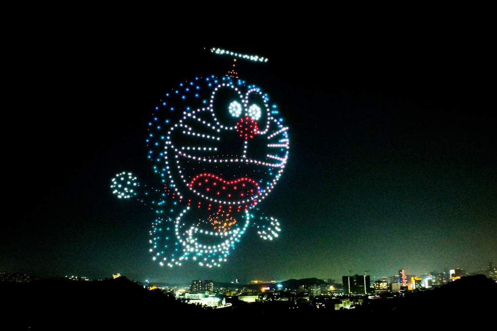 The world’s first Doraemon drone show will illuminate Victoria Harbour on May 25. Photo: AllRightsReserved
