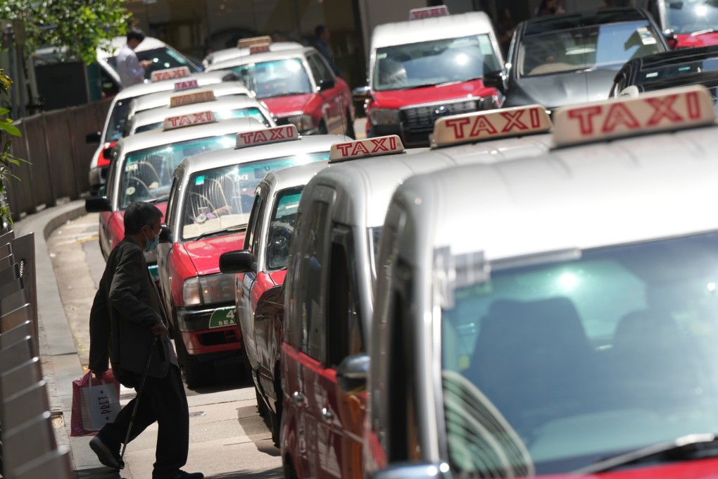 Taxis in Hong Kong’s Central district. Ride-hailing rivals such as Uber operate in a legal grey area, undeterred by relatively few prosecutions of drivers. Photo: May Tse
