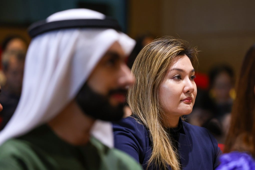 Eleanor Jane Mak joins Sheikh Ali Rashed Al Maktoum at a event in Hong Kong in March. Photo: Yik Yeung-man