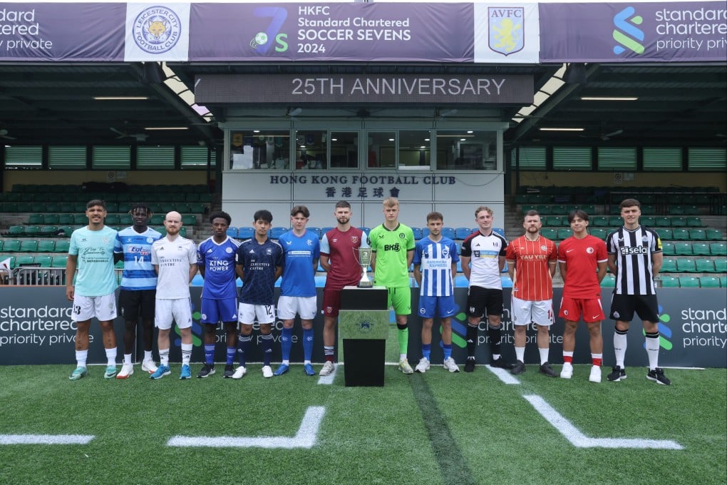 The Soccer Sevens men’s captains’ photocall is held at Hong Kong Football Club on Thursday. Photo: Jonathan Wong