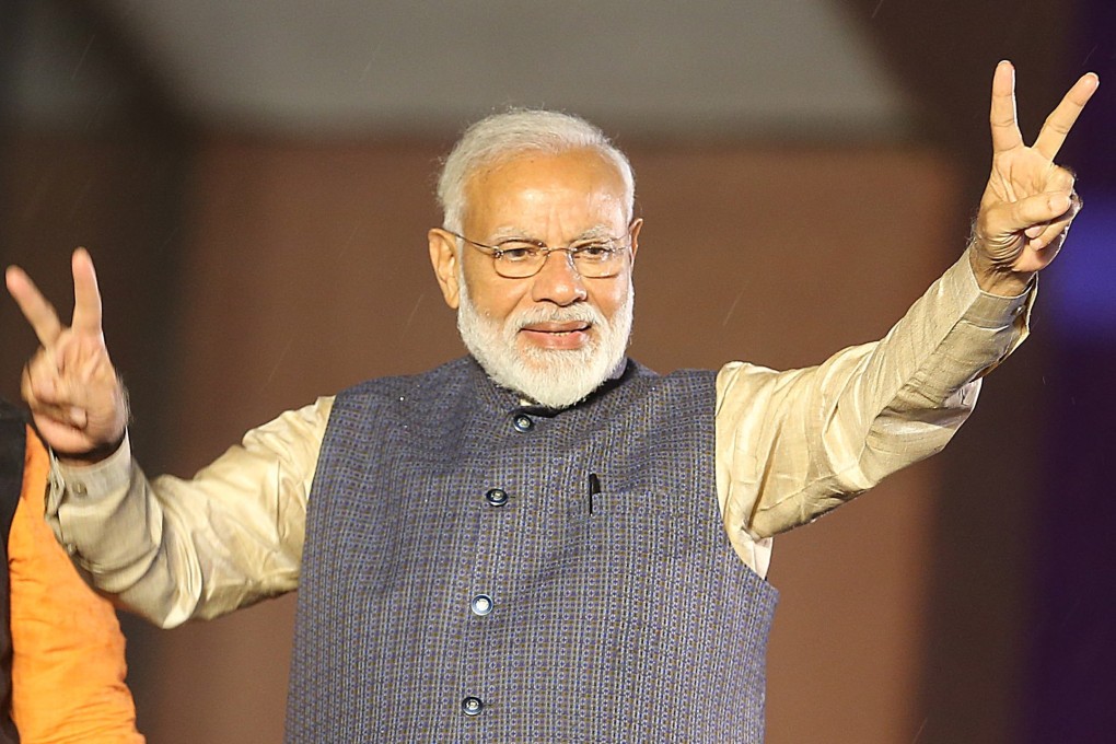 PM Narendra Modi says his BJP has crossed the majority in the parliamentary elections due to end next week. He made the comments in an interview with The Economic Times. Photo: EPA-EFE