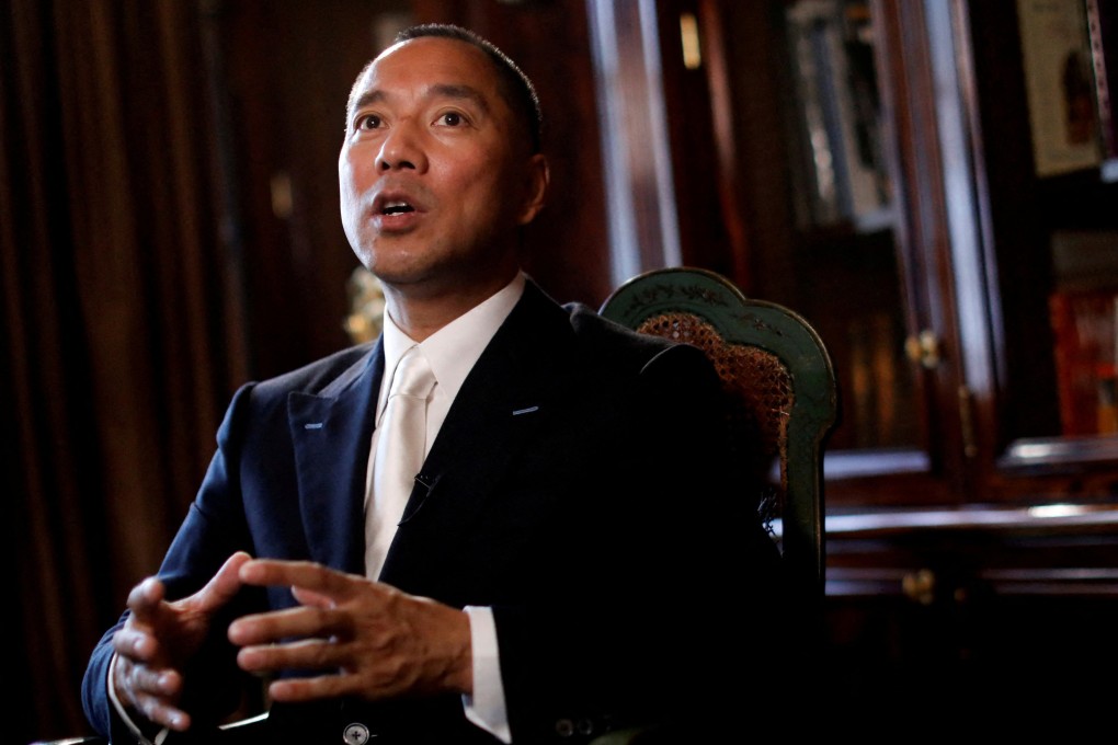 Businessman Guo Wengui speaks during an interview in New York in April 2017. Photo: Reuters