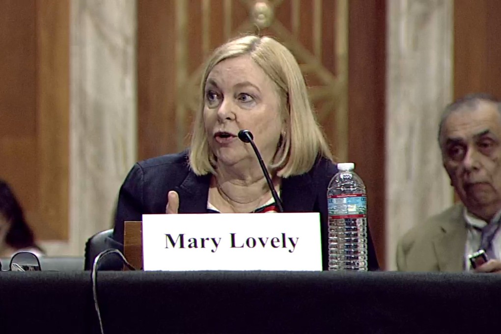 Economist Mary Lovely of the Peterson Institute for International Economics testifies before the US-China Economic and Security Review Commission in Washington on Thursday.