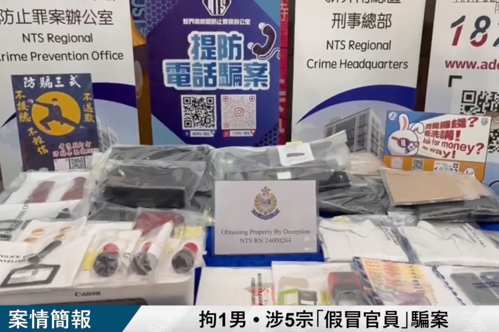 Evidence seized during the arrest. Photo: SCMP