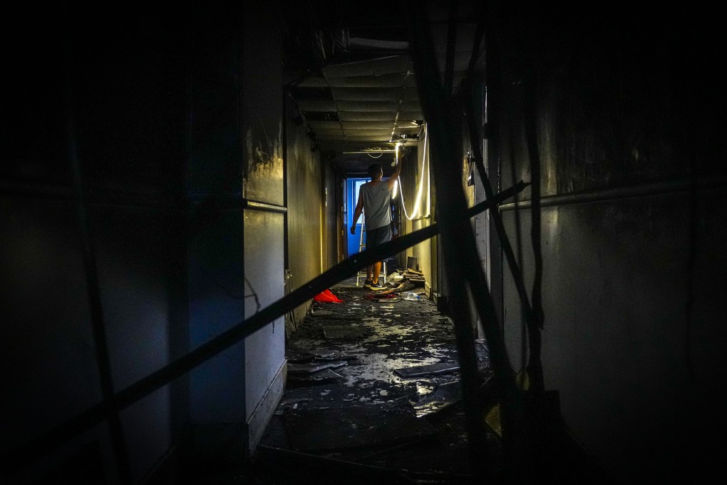 The aftermath of the fire at New Lucky House. Photo: May Tse