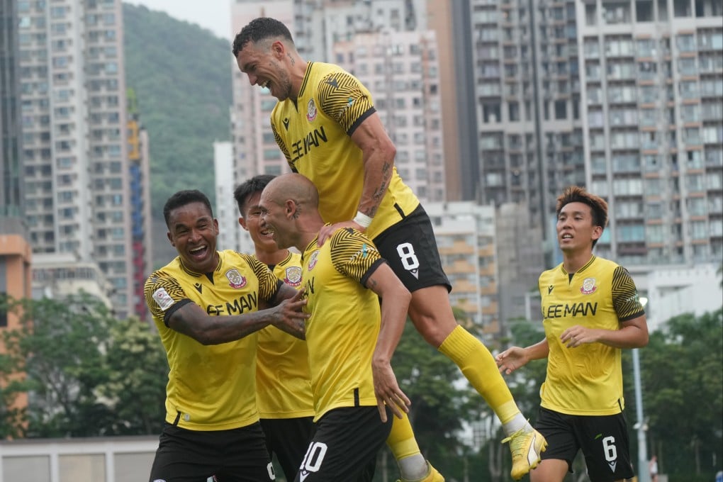 Lee Man’s win over Kitchee meant they finished the season unbeaten in the Hong Kong Premier League. Photo: Elson Li