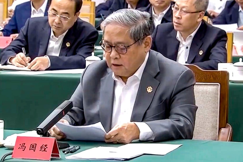 Hong Kong tycoon Victor Fung explained the latest global changes in the supply chain sector. Photo: CCTV