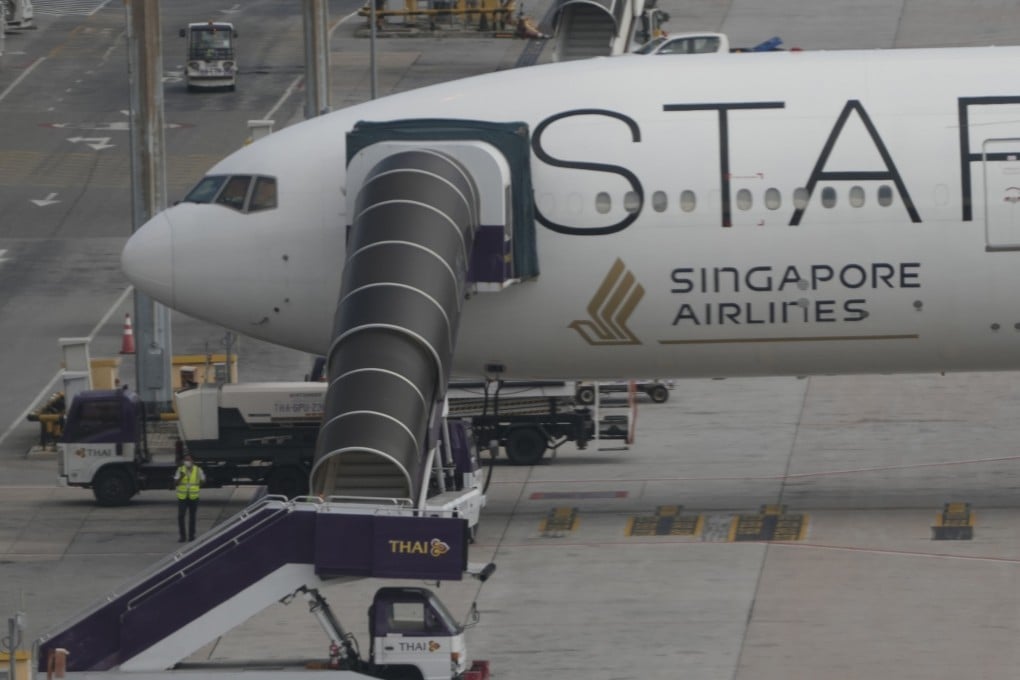 The Singapore Airlines aircraft that operated flight SQ321, which was hit by severe turbulence, returned to Singapore on Sunday. Photo: AP