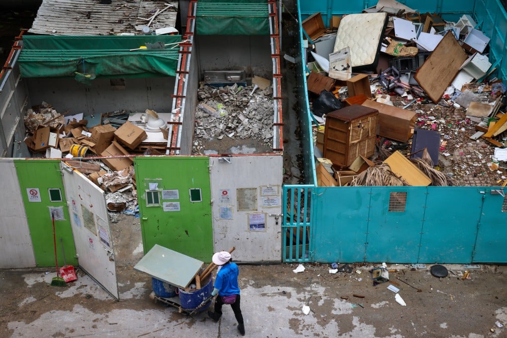 A refuse collection point in Wang Tau Hom. Hong Kong’s waste-charging scheme has been met with backlash from politicians, residents and stakeholders from the recycling business. Photo: Jelly Tse
