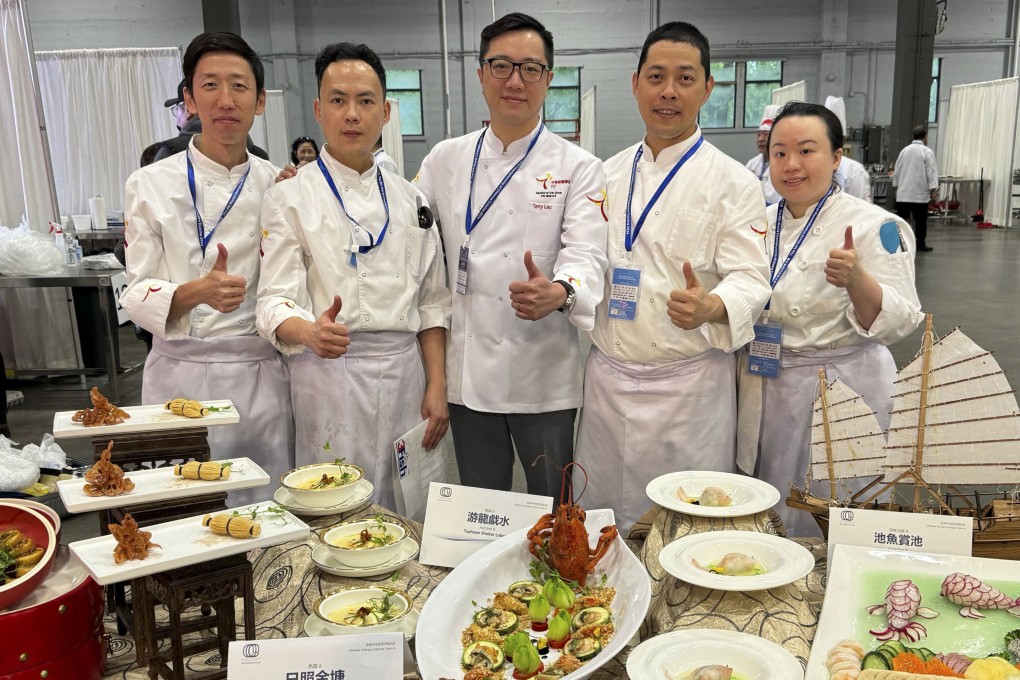 The Chinese Culinary Institute (CCI) team that won gold in the group category at the 9th World Championship of Chinese Cuisine in Vancouver, Canada, in which 70 teams took part. Photo: CCI