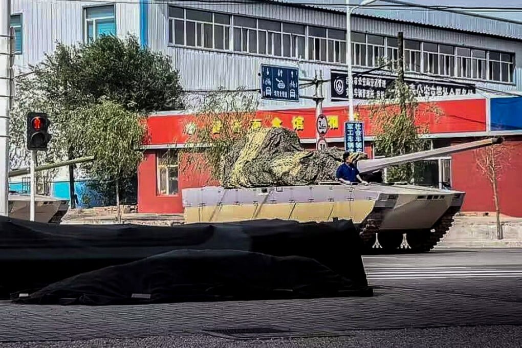 Images such as this one, circulating on Chinese social media, have drawn comments on China’s tank technology and what might be in store. Photo: Weibo/飞扬军事铁背心
