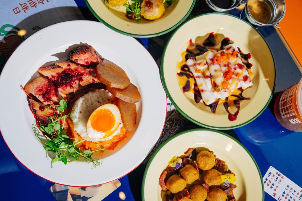 Hong Kong-style char siu bento, spicy fish balls, and rice roll from Nook, one of 11 new bars and restaurants in Hong Kong worth a try in June. Photo: Nook